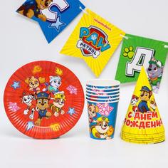 Набор бумажной посуды "С днем рождения!" , на 6 персон PAW Patrol