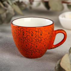 Кофейная чашка Wilmax England фарфоровая Splash, 190 мл, фарфор, оранжевый