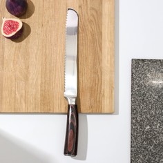 Нож кухонный Veral, хлебный, 20,5 см, дамасская сталь No Brand
