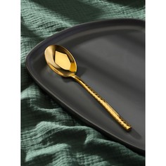 Ложка столовая Magistro Kolos, h 19,5 см, цвет золотой