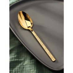 Ложка столовая Magistro "Лин Gold", 19,8х4 см, на подвесе, цвет золотой