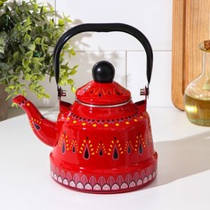 Чайник "Валенсия", 1,1 л, 18х13х15 см, индукция, цвет красный No Brand