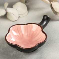 Соусник керамический "Таллула", 15х10 см, розовый No Brand