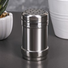 Солонка Металлик Сито, 120 мл, цвет серебряный No Brand