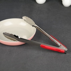 Щипцы кухонные "Универсал", 27,5 см, с прорезиненной ручкой No Brand