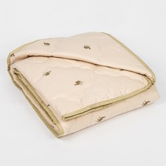 Одеяло всесезонное Адамас Текстиль Верблюжья шерсть, 140х205+/-5 см, 300 гр/м2, чехол тик