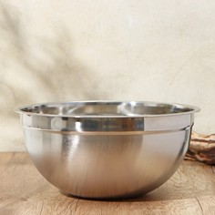 Миска из нержавеющей стали, 26х12,5 см, 24,5 см, 0,5 мм, 201 сталь No Brand