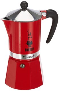 Гейзерная кофеварка Bialetti 4963 Rainbow Espresso Maker, Red No Brand