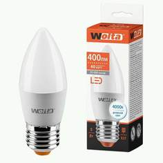 Лампа светодиодная WOLTA, E27, 5W, 4000K, "Свеча", арт. 779156 - (10 шт.)