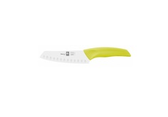 Нож японский Santoku 140/260 мм с бороздками, салатовый I-TECH Icel 1 шт