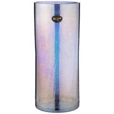 Ваза цилиндр Muza "Cracle blue"диаметр 14,6 см, высота 35 см (380-634) Муза