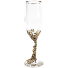 Nobrand бокал для шампанского жар-птица из стекла и латуни 180 мл
