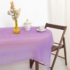 Скатерть для дачи Хозяюшка Радуга, цвет фиолетовый 137?274 см No Brand