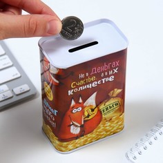 Копилка "Денег много не бывает", 6,5 х 12 см No Brand