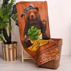Полотенце "Банька парит" 60х146 см, 100% хлопок 160гр/м2 Этель