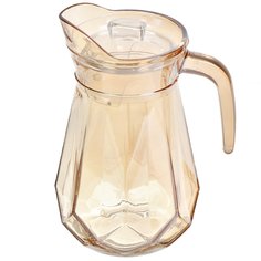 Кувшин стекло, 1.2 л, с крышкой, Мёд Грани, Y4-5369 No Brand