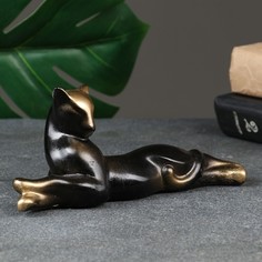 Фигура "Кот лежит" черный, 8х20см Хорошие сувениры