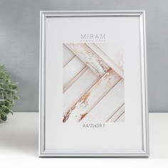 Фоторамка пластик Gallery 21х30 см, 421 серебро (пластиковый экран) No Brand