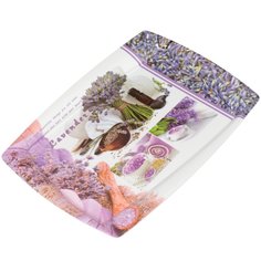 Поднос пластик, 35.5х28 см, прямоугольный, Лаванда, Y4-2660 No Brand