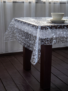 Cиликоновая скатерть PROtect на стол с рисунком прозрачная клеенка 137x110 см 12301