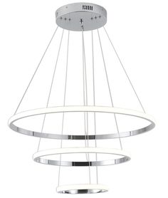 Люстра подвесная светодиодная Zortes Ringolight ZRS.33322.75C LED, 75 Вт, хром No Brand