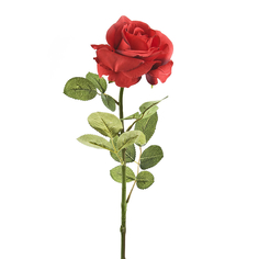 Цветок искусственный на ножке Роза алая, 70 см., Gloria Garden, 7820204