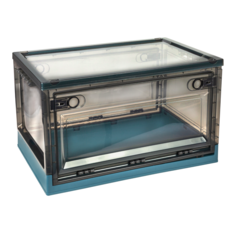 Контейнер для хранения вещей Solmax на колесиках, органайзер 51х36х30 см, синий/прозрачный