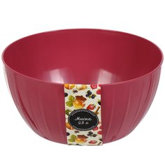 Салатник пластик круглый 2.8 л Вкус лета Sugar&Spice SE1876 вишневый