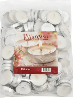 Свеча чайная Villarosso плавающая гильза эконом на 2ч горения h8d37 мм 100 шт/уп MIR Light