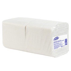 Салфетки бумажные Luscan 33x33 см белые двуслойные 200 штук в упаковке, 1519341