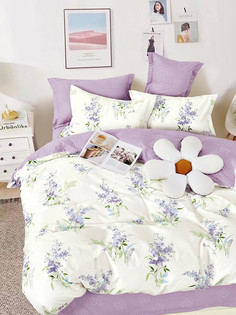 Простынь на резинке сатин Milky Garden Syringa компаньон 90x200 см