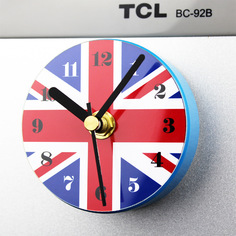 Магнитные часы на холодильник Британский флаг No Brand