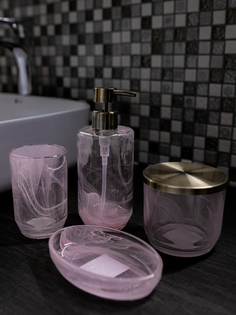 Мыльница для ванной комнаты стеклянная PINK TRENDY PROFFI PH11239
