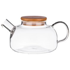 Чайник заварочный AGNESS, 0,6 л, деревянная крышка