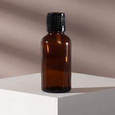 Бутылочка стеклянная для хранения, с капельным дозатором, 30 мл, цвет чёрный/коричневый Onlitop