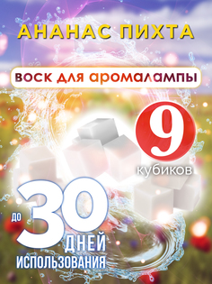 Ароматические кубики Аурасо Ананас пихта ароматический воск для аромалампы 9 штук