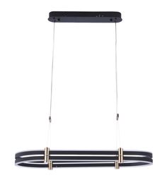 Люстра подвесная светодиодная ZORTES DUBLE-R ZRS.30505.92 LED пульт 92 Вт черный No Brand