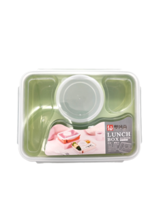 Ланч-бокс Тормозок с контейнером и ложкой зеленый No Brand