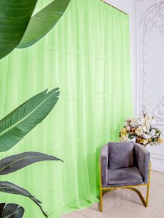 Тюль Simply Maria Вуаль высота 240 см х ширина 450 см цвет зеленый