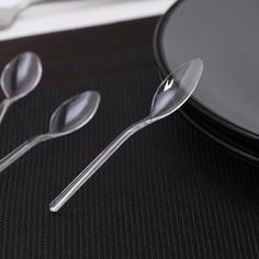 Ложка одноразовая для фуршетов, 10 см, цвет прозрачный No Brand