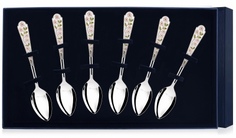 Набор чайной ложки "Лето-Ромашка" из серебра (6 предметов) АргентА