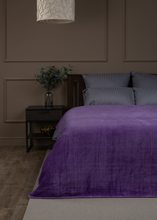 Плед TexRepublic Absolute 140х200 1,5 спальный покрывало на диван плюшевый фиолетовый