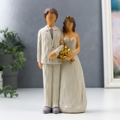 Сувенир полистоун "Жених и невеста" 20х6х9,5 см No Brand