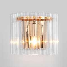 Бра настенный светильник Bogates Flamel 373/1 золото плафон с прозрачным хрусталем E14