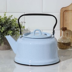 Чайник, 3,5 л, закатное дно, цвет голубой No Brand