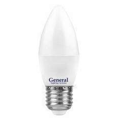 Лампа светодиодная GENERAL, E27, 10W, 2700K, "Свеча", арт. 650977 - (10 шт.) No Brand