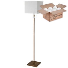 Торшер с лампочкой Arte Lamp North A5896PN-1PB+Lamps