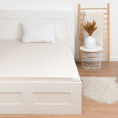 Простыня на резинке "Этель" 140х200х25 см, молочный, 100% хлопок, перкаль