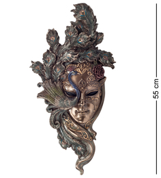 Декоративная маска Veronese венецианская Павлин 55х27,5х7 см