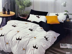 Комплект 1,5 спального постельного белья из сатина "AVRORA HOME COLLECTION", белый No Brand